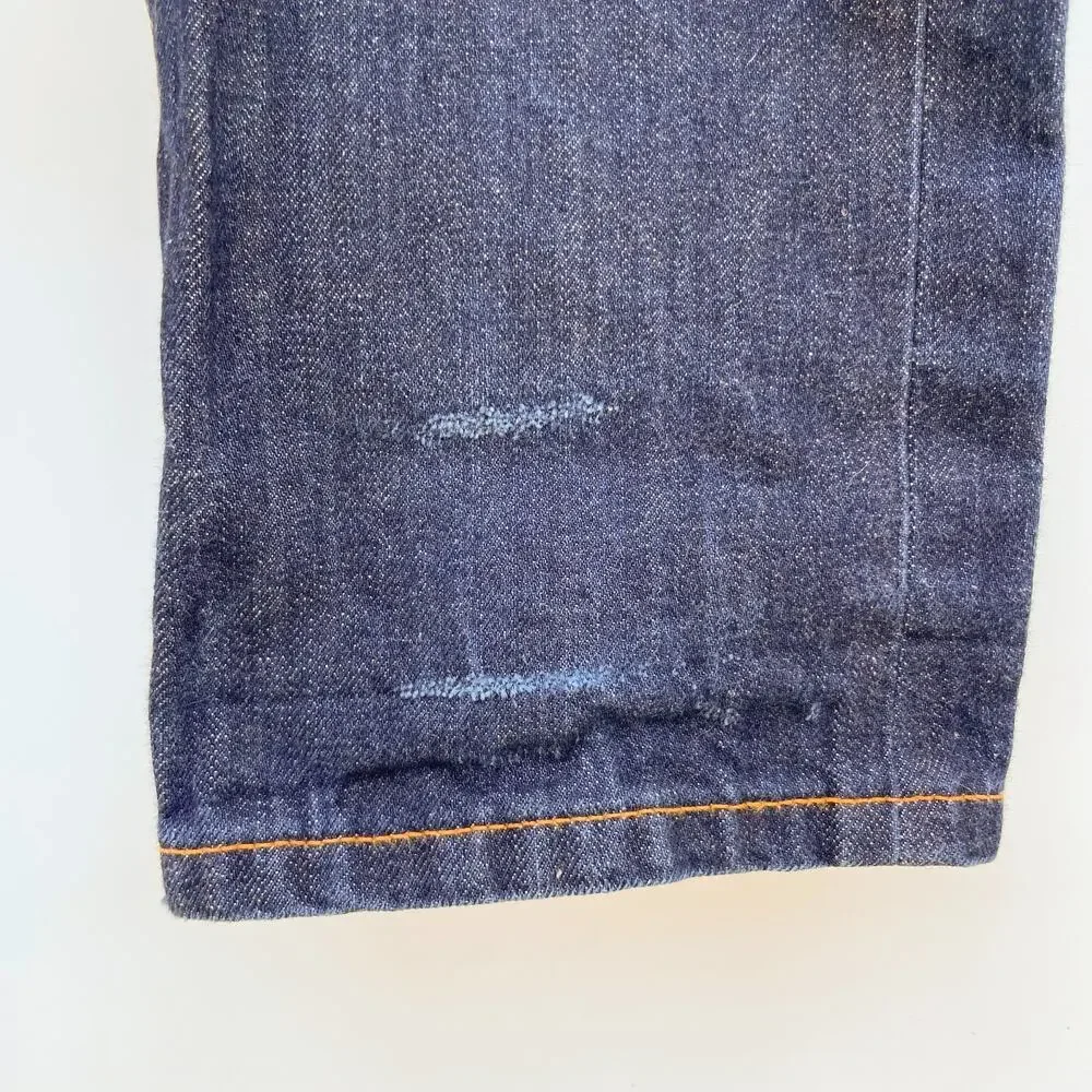 Nudie Jeans Steady Eddie‎ II Dry Salvage 31x30 Raw Denim Indigo Dark Wash